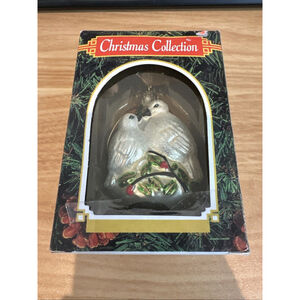 Gerson International Turtle Doves German Class Ornament